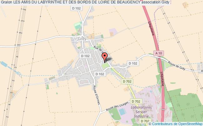 plan association Les Amis Du Labyrinthe Et Des Bords De Loire De Beaugency Gidy