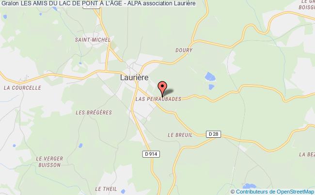 plan association Les Amis Du Lac De Pont À L'Âge - Alpa Laurière