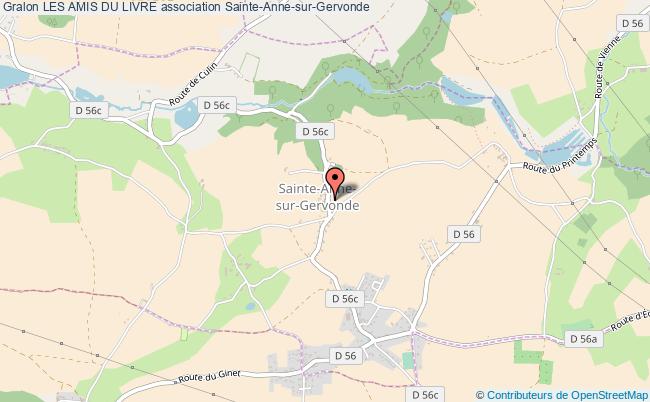 plan association Les Amis Du Livre Sainte-Anne-sur-Gervonde