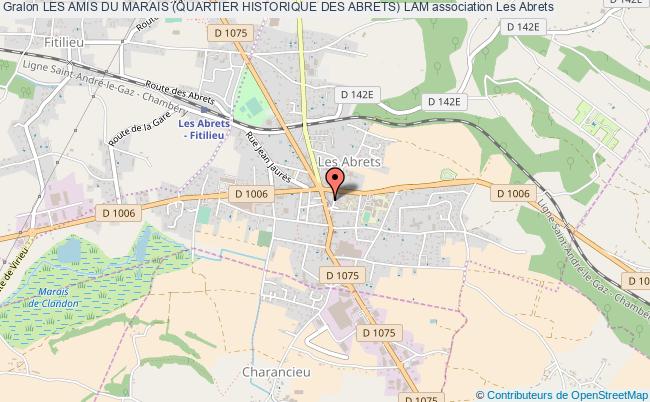 plan association Les Amis Du Marais (quartier Historique Des Abrets) Lam Les   Abrets en Dauphiné