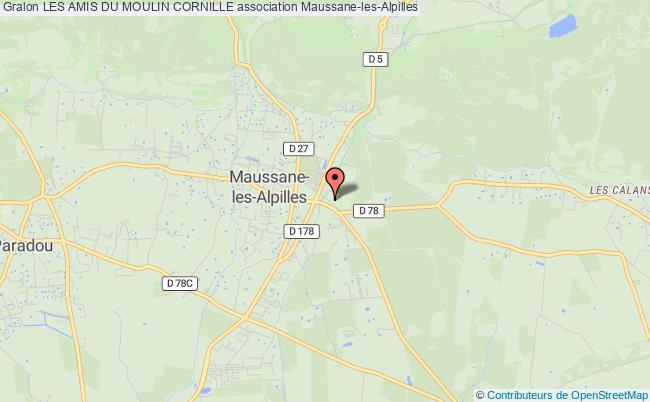 plan association Les Amis Du Moulin Cornille Maussane-les-Alpilles