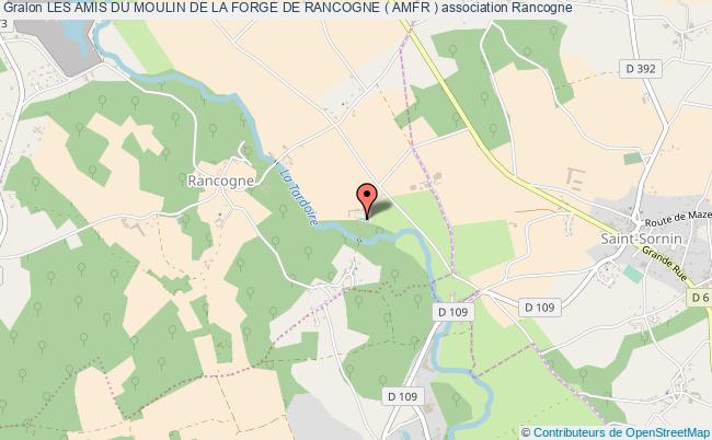 plan association Les Amis Du Moulin De La Forge De Rancogne ( Amfr ) Rancogne