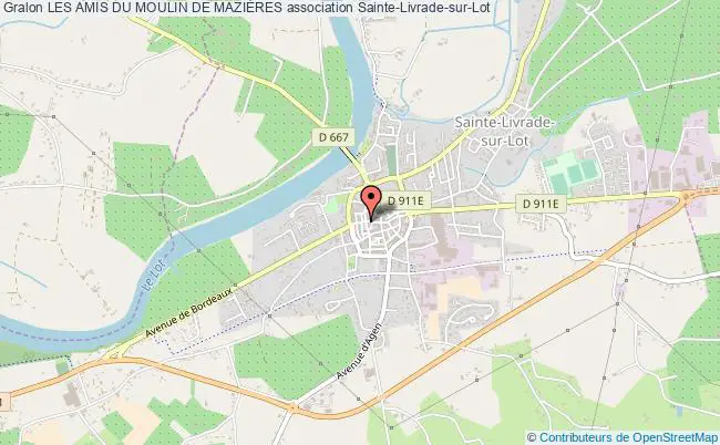 plan association Les Amis Du Moulin De MaziÈres Sainte-Livrade-sur-Lot