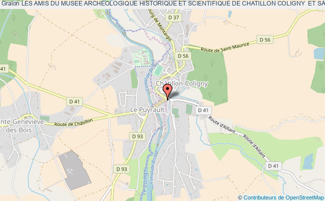 plan association Les Amis Du Musee Archeologique Historique Et Scientifique De Chatillon Coligny  Et Sa Region Châtillon-Coligny