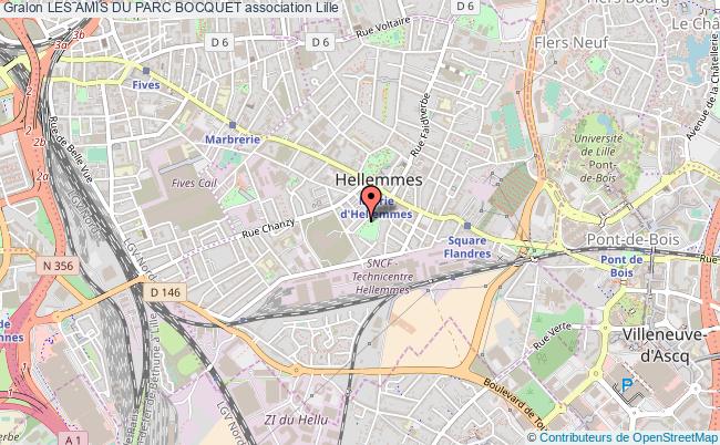 plan association Les Amis Du Parc Bocquet Hellemmes-Lille