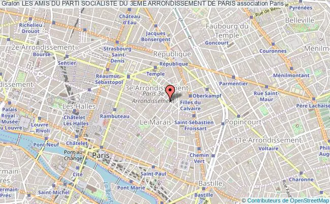 plan association Les Amis Du Parti Socialiste Du 3eme Arrondissement De Paris Paris
