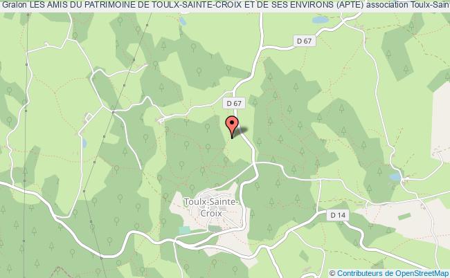 plan association Les Amis Du Patrimoine De Toulx-sainte-croix Et De Ses Environs (apte) Toulx-Sainte-Croix