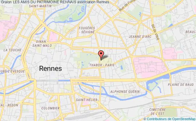 plan association Les Amis Du Patrimoine Rennais Rennes