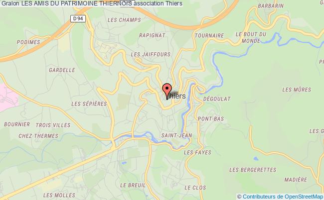 plan association Les Amis Du Patrimoine Thiernois Thiers