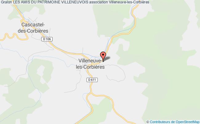 plan association Les Amis Du Patrimoine Villeneuvois Villeneuve-les-Corbières