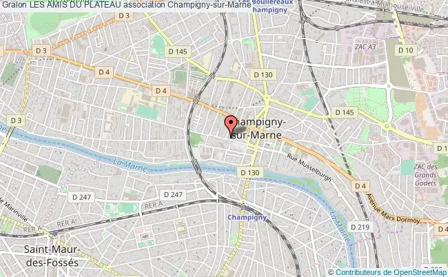plan association Les Amis Du Plateau Champigny-sur-Marne