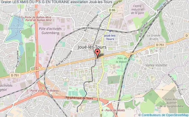 plan association Les Amis Du P.s.g En Touraine Joué-lès-Tours
