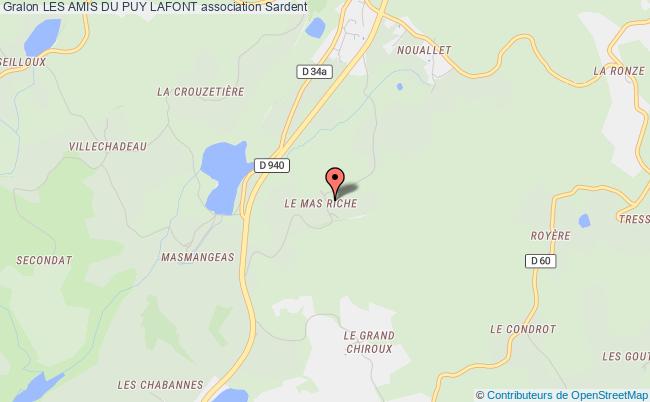 plan association Les Amis Du Puy Lafont Sardent