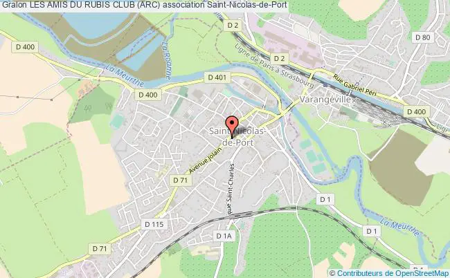 plan association Les Amis Du Rubis Club (arc) Saint-Nicolas-de-Port