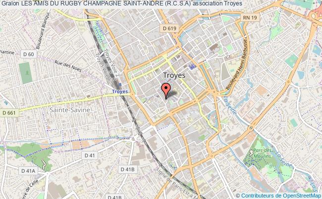 plan association Les Amis Du Rugby Champagne Saint-andre (r.c.s.a) Troyes