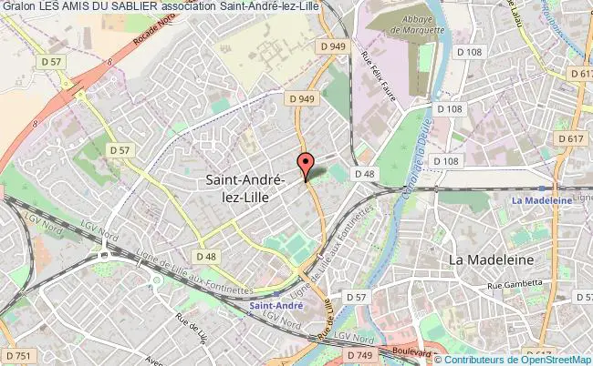 plan association Les Amis Du Sablier Saint-André-lez-Lille