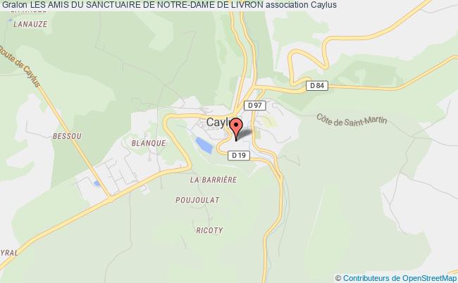 plan association Les Amis Du Sanctuaire De Notre-dame De Livron Caylus