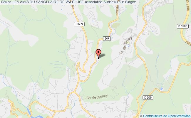 plan association Les Amis Du Sanctuaire De Valcluse Auribeau-sur-Siagne