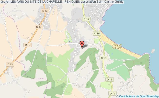plan association Les Amis Du Site De La Chapelle - Pen Guen Saint-Cast-le-Guildo