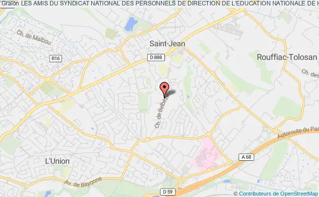 plan association Les Amis Du Syndicat National Des Personnels De Direction De L'education Nationale De Haute -garonne (les Amis Du Snpden-31) Saint-Jean