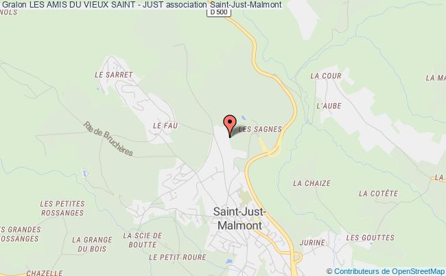 plan association Les Amis Du Vieux Saint - Just Saint-Just-Malmont