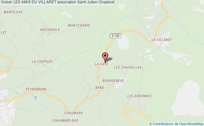 plan association Les Amis Du Villaret Saint-Julien-Chapteuil