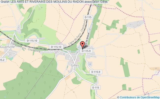 plan association Les Amis Et Riverains Des Moulins Du Radon Gilles