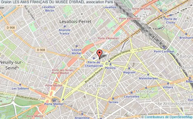 plan association Les Amis FranÇais Du MusÉe D'israËl Paris 17e