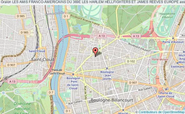 plan association Les Amis Franco-americains Du 369È Les Harlem Hellfighters Et James Reeves Europe Boulogne-Billancourt