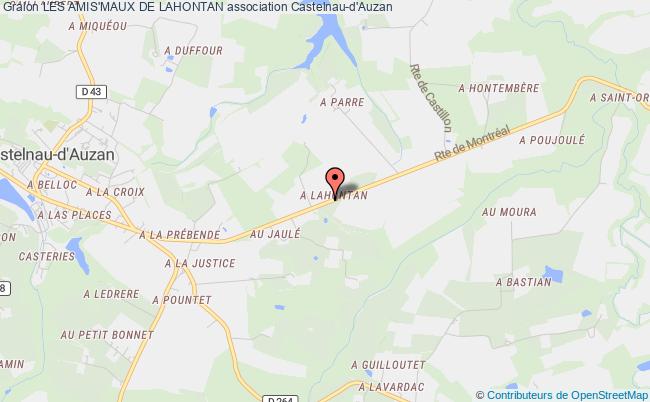 plan association Les Amis'maux De Lahontan Castelnau d'Auzan Labarrère