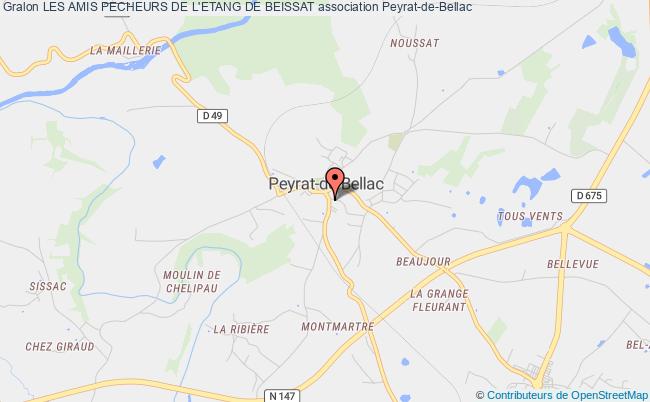 plan association Les Amis Pecheurs De L'etang De Beissat Peyrat-de-Bellac