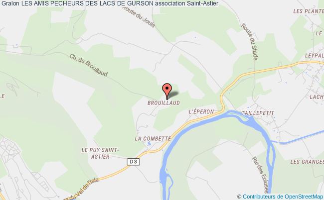 plan association Les Amis Pecheurs Des Lacs De Gurson Saint Léon sur l'Isle