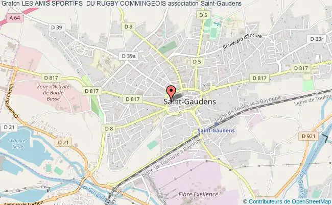 plan association Les Amis Sportifs  Du Rugby Commingeois Saint-Gaudens