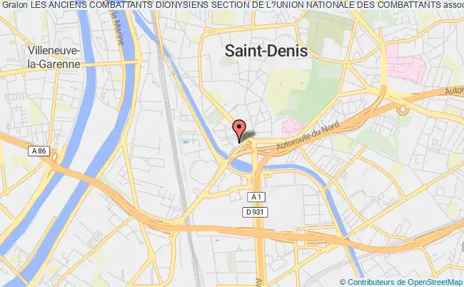 plan association Les Anciens Combattants Dionysiens Section De L?union Nationale Des Combattants Saint-Denis