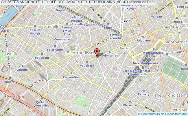 plan association Les Anciens De L'ecole Des Cadres Des Republicains (aecr) Paris