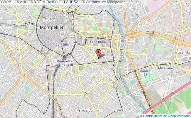 plan association Les Anciens De Meknes Et Paul Valery Montpellier