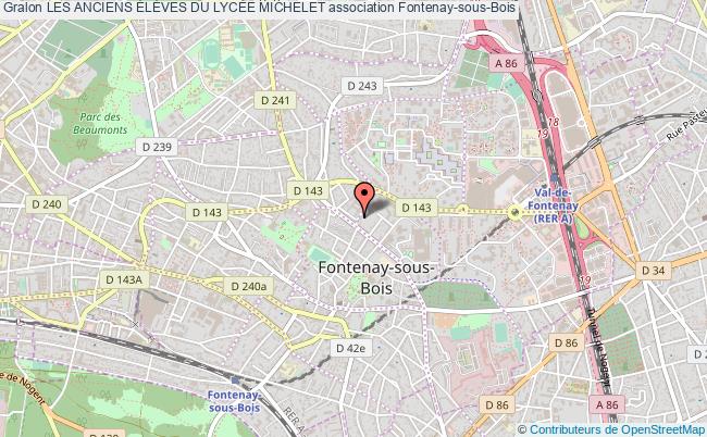 plan association Les Anciens ÉlÈves Du LycÉe Michelet Fontenay-sous-Bois