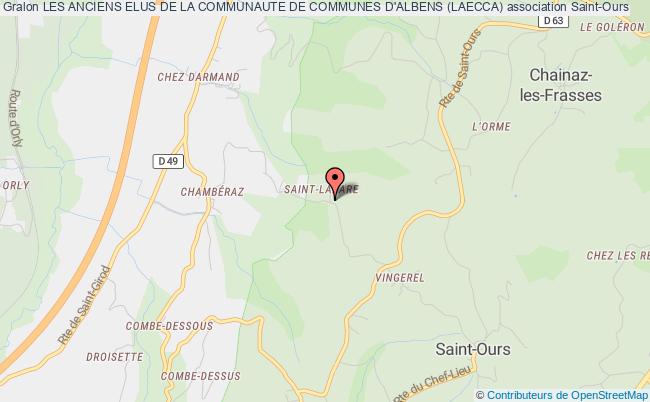 plan association Les Anciens Elus De La Communaute De Communes D'albens (laecca) Saint-Ours