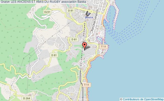 plan association Les Anciens Et Amis Du Rugby Bastia