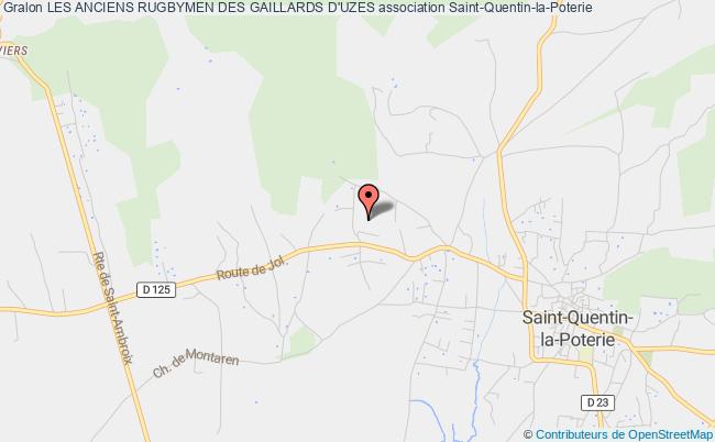 plan association Les Anciens Rugbymen Des Gaillards D'uzes Saint-Quentin-la-Poterie