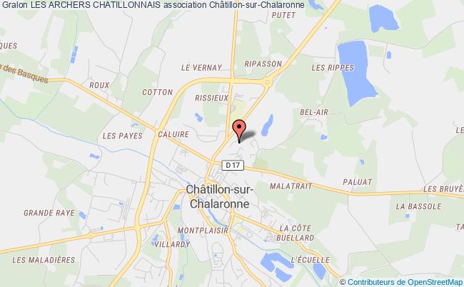 plan association Les Archers Chatillonnais Châtillon-sur-Chalaronne