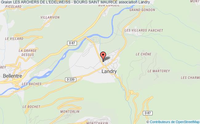 plan association Les Archers De L'edelweiss - Bourg Saint Maurice Landry