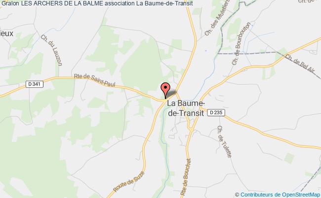 plan association Les Archers De La Balme La Baume-de-Transit