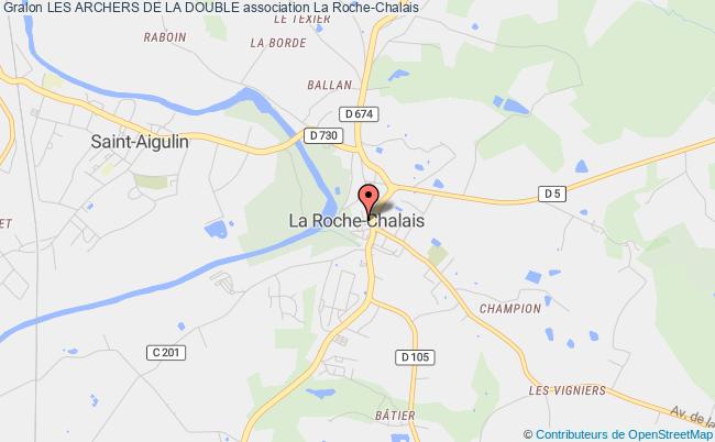 plan association Les Archers De La Double La Roche-Chalais