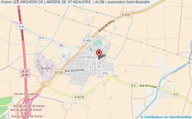 plan association Les Archers De Limagne De St-beauzire  ( Alsb ) Saint-Beauzire