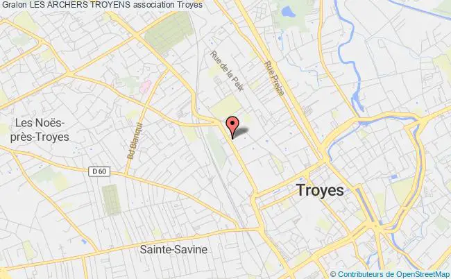 plan association Les Archers Troyens Troyes