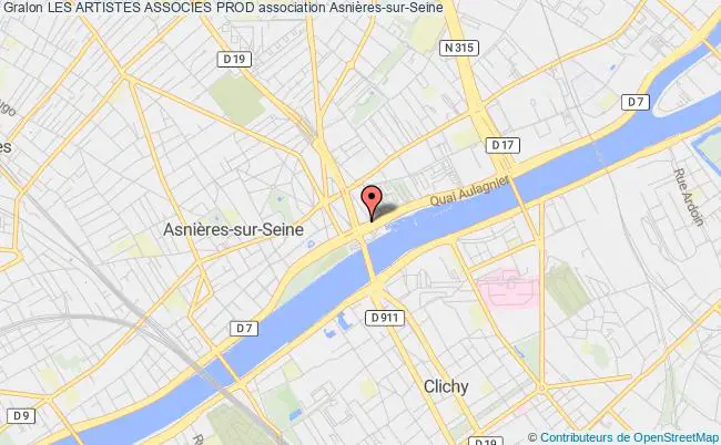 plan association Les Artistes Associes Prod Asnières-sur-Seine