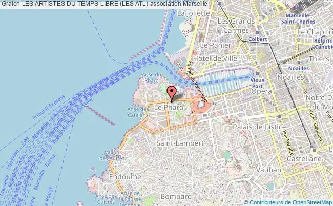 plan association Les Artistes Du Temps Libre (les Atl) Marseille