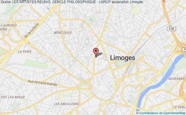 plan association Les Artistes RÉunis, Cercle Philosophique - Larcp Limoges