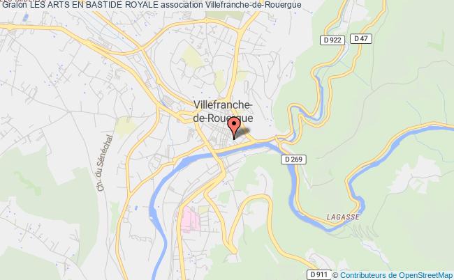 plan association Les Arts En Bastide Royale Villefranche-de-Rouergue